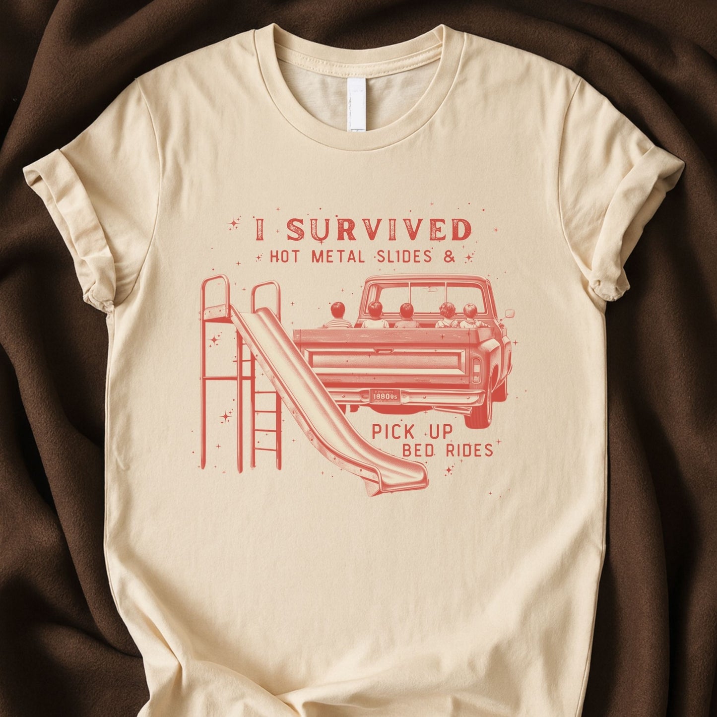 I Survived Hot Metal Slides, Pick Up Truck Rides | Unisex Graphic T-shirt - Zeke Squad
