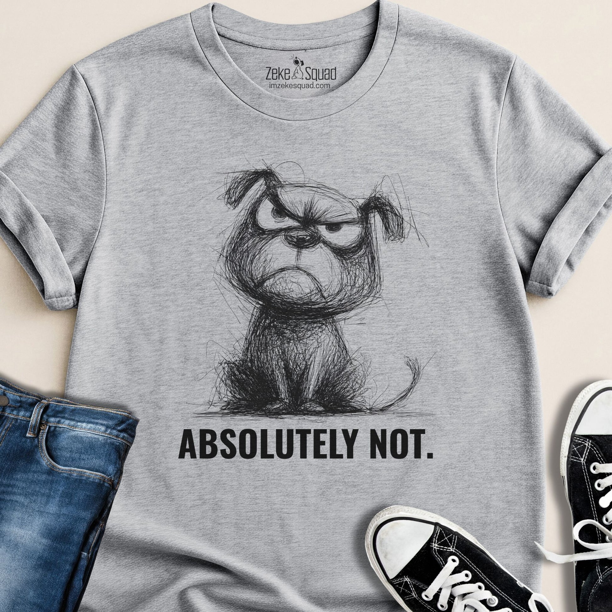 Absolutely Not T-shirt | Boundary Setting Tee | Hard No Graphic Tee - Zeke Squad