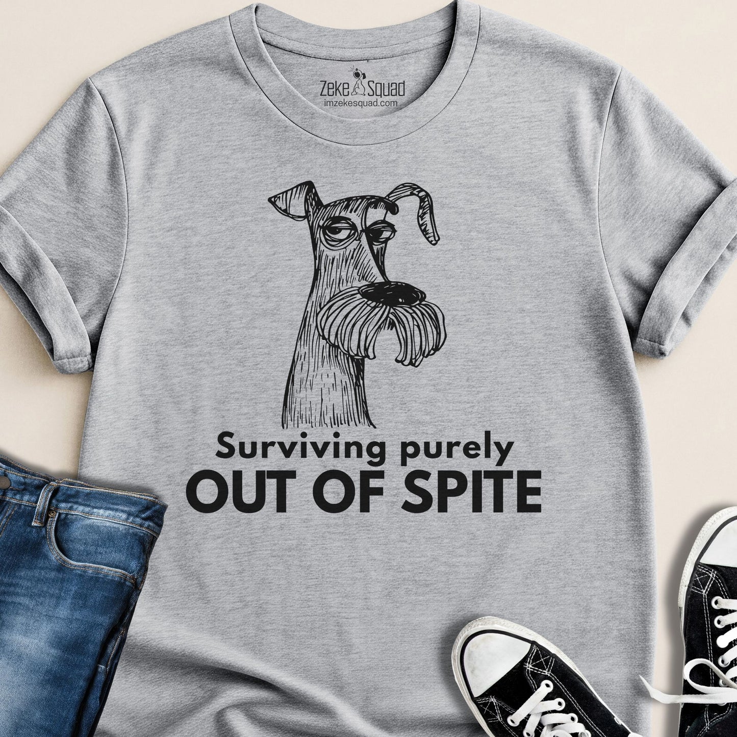 Surviving Purely Out of Spite T-shirt - Zeke Squad