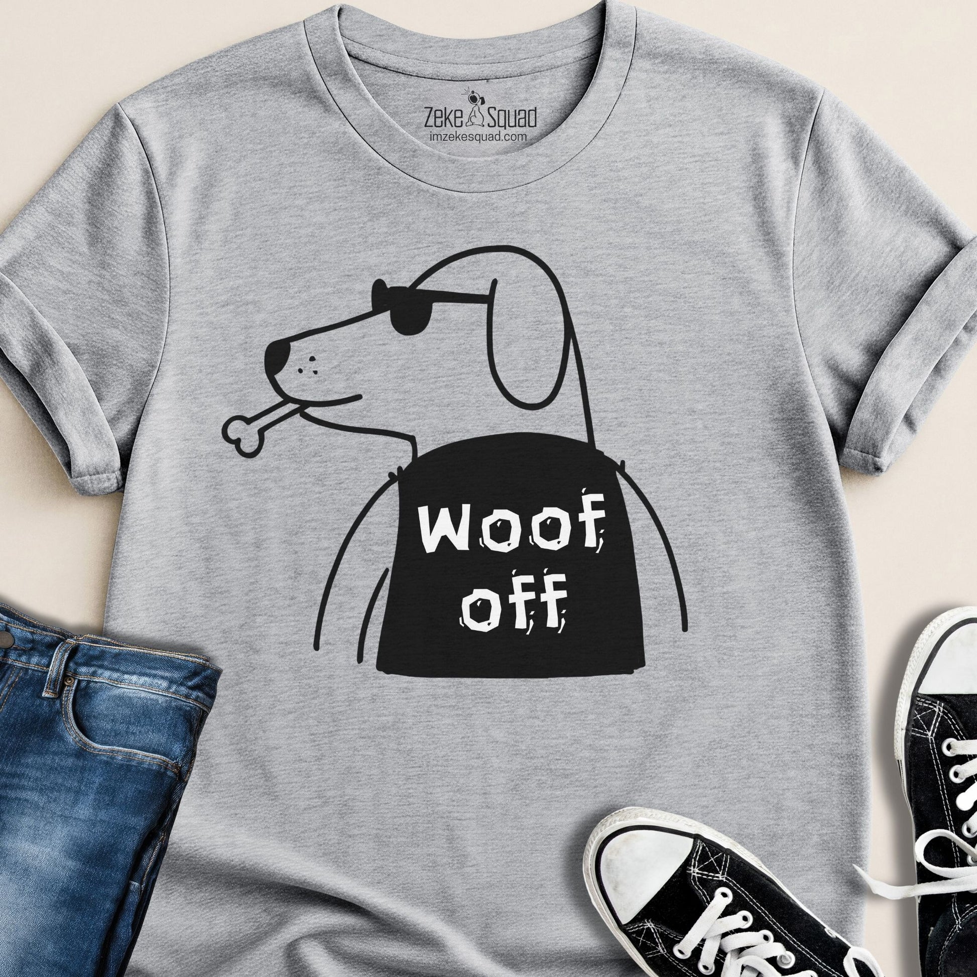 Woof Off Punk Dog T-shirt - Zeke Squad