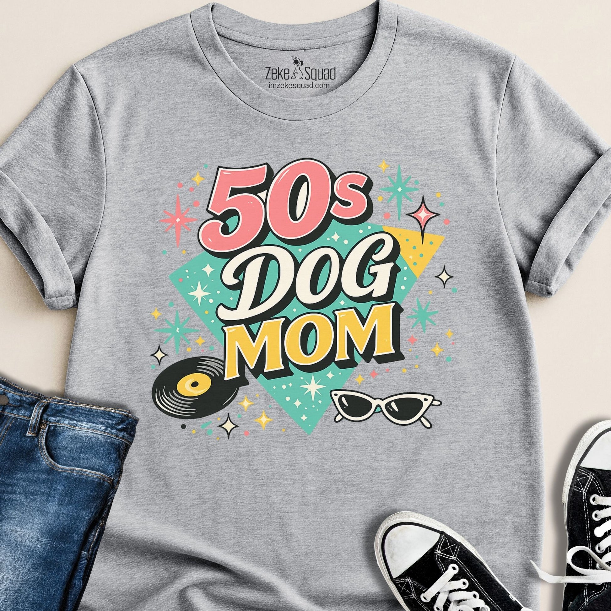 50s Dog Mom T-shirt - Zeke Squad