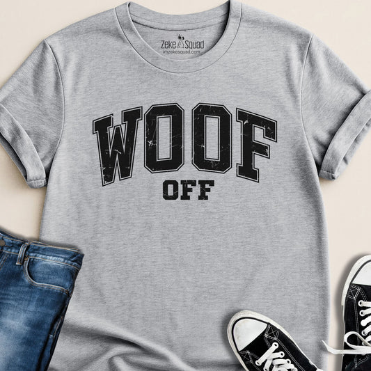 Woof Off Collegiate Style T-shirt - Zeke Squad