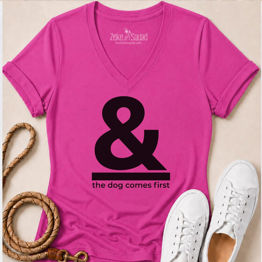 & the Dog Women's V-Neck - Zeke Squad