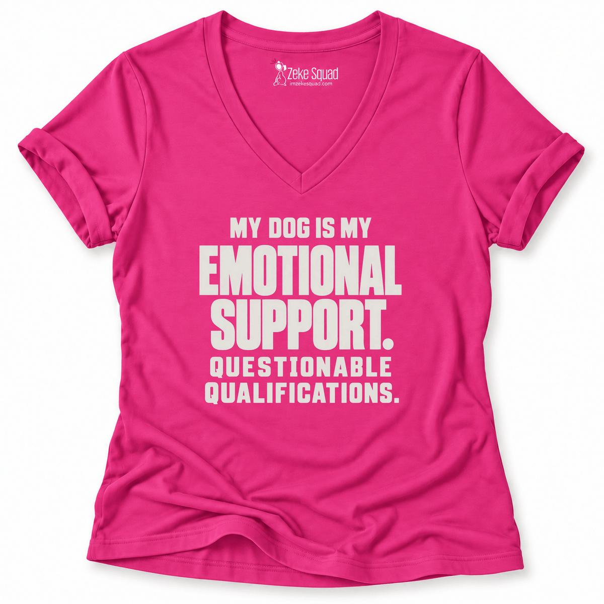 Emotional Support Women's V-neck - Zeke Squad