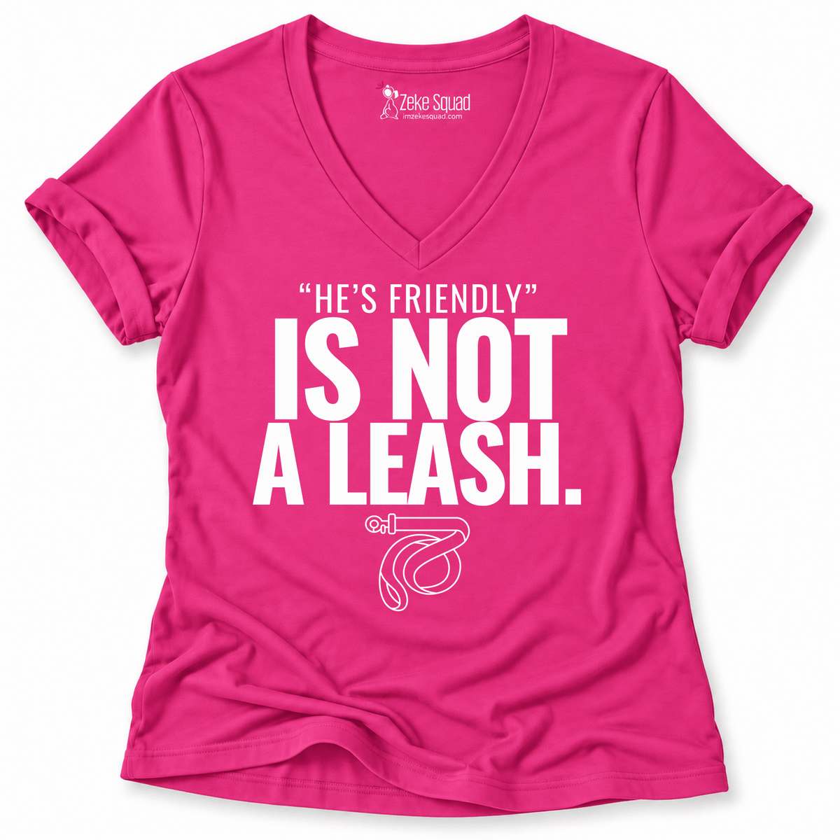 He's Friendly Women's V-neck - Zeke Squad