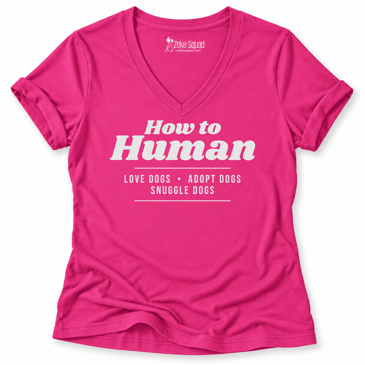How To Human Women's V-neck - Zeke Squad