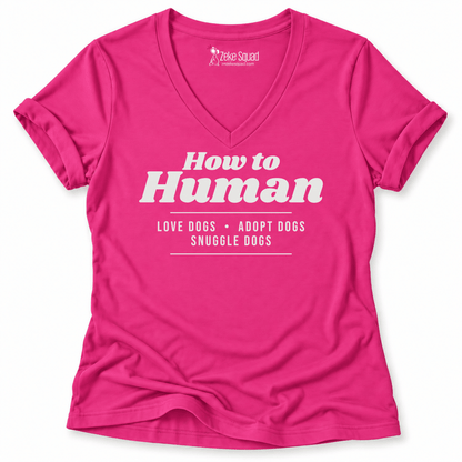 How To Human Women's V-neck - Zeke Squad