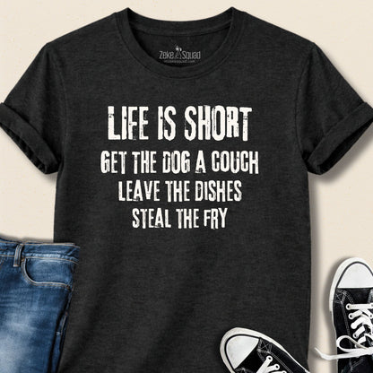 Get the Dog a Couch T-shirt - Zeke Squad