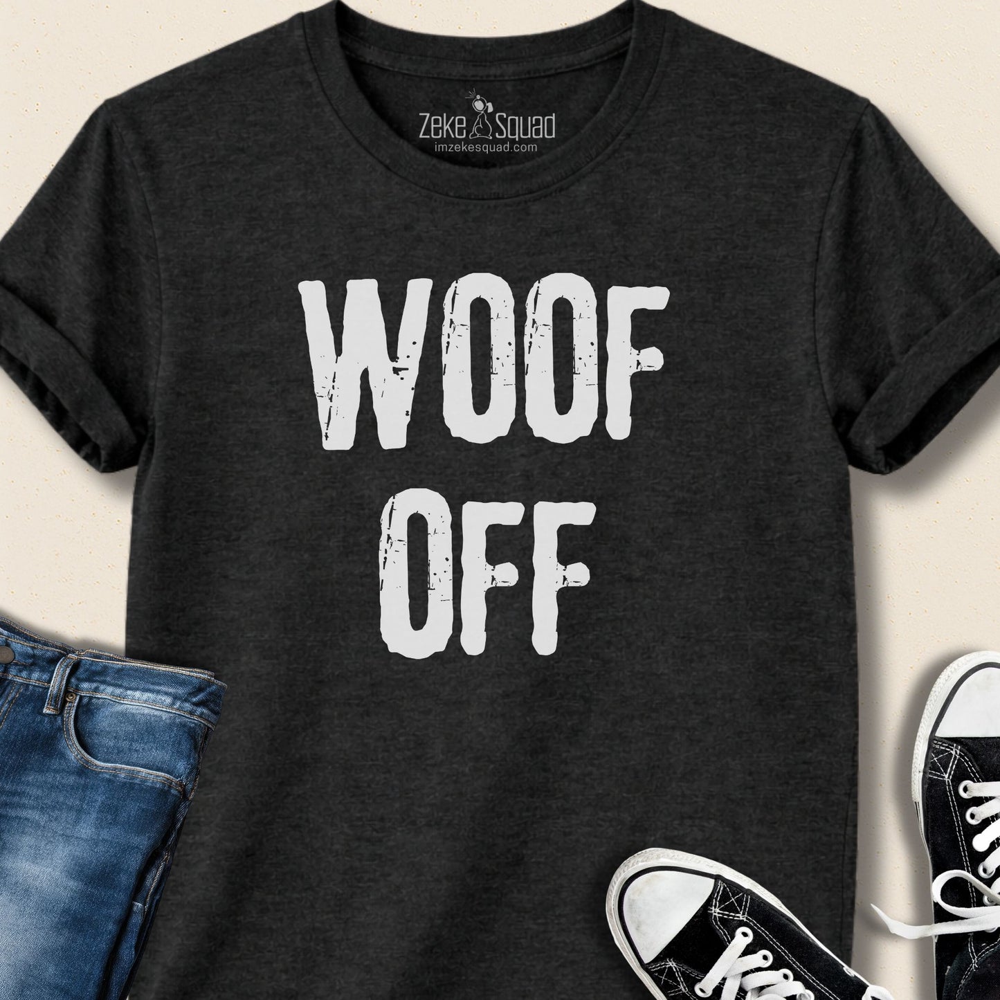 Woof Off Grunge Style T-shirt - Zeke Squad