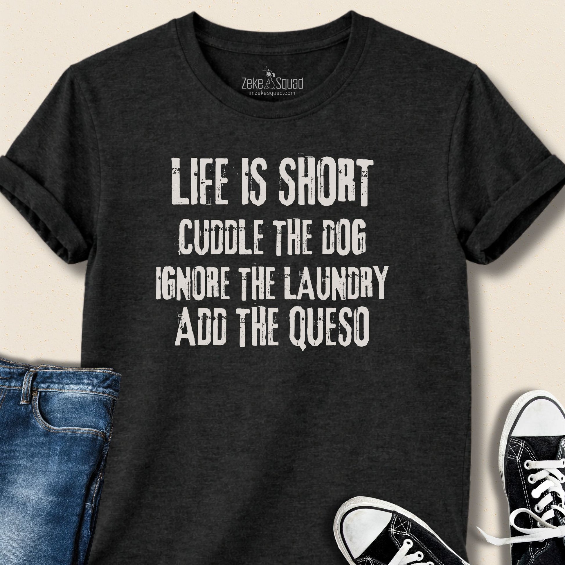 Cuddle the Dog T-shirt - Zeke Squad