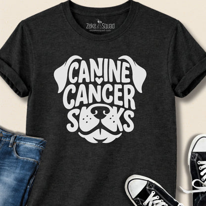 Canine Cancer Sucks T-shirt - Zeke Squad