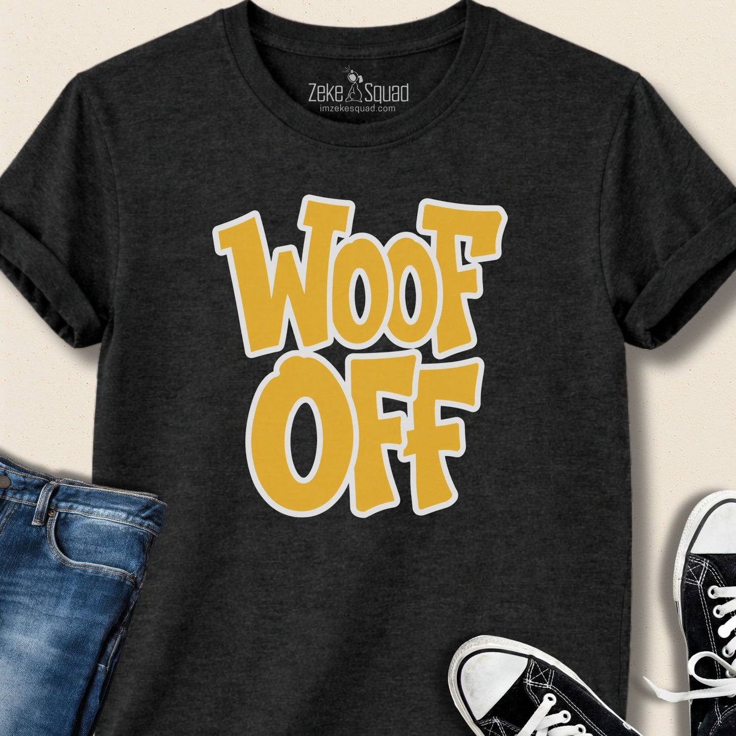 Woof Off Graffiti Style T-shirt - Zeke Squad