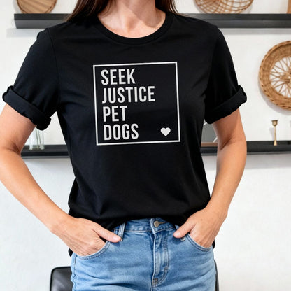 Seek Justice Pet Dogs T-shirt - Zeke Squad