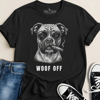 Woof Off Cool Boxer T-shirt - Zeke Squad