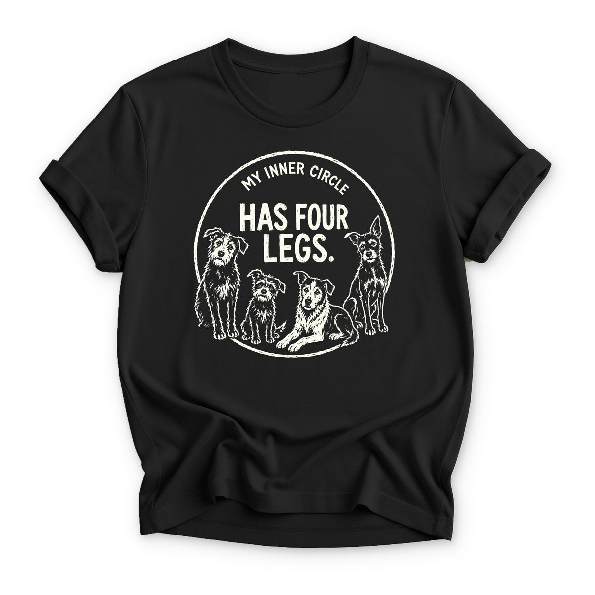 My Inner Circle Has Four Legs T-shirt - Zeke Squad
