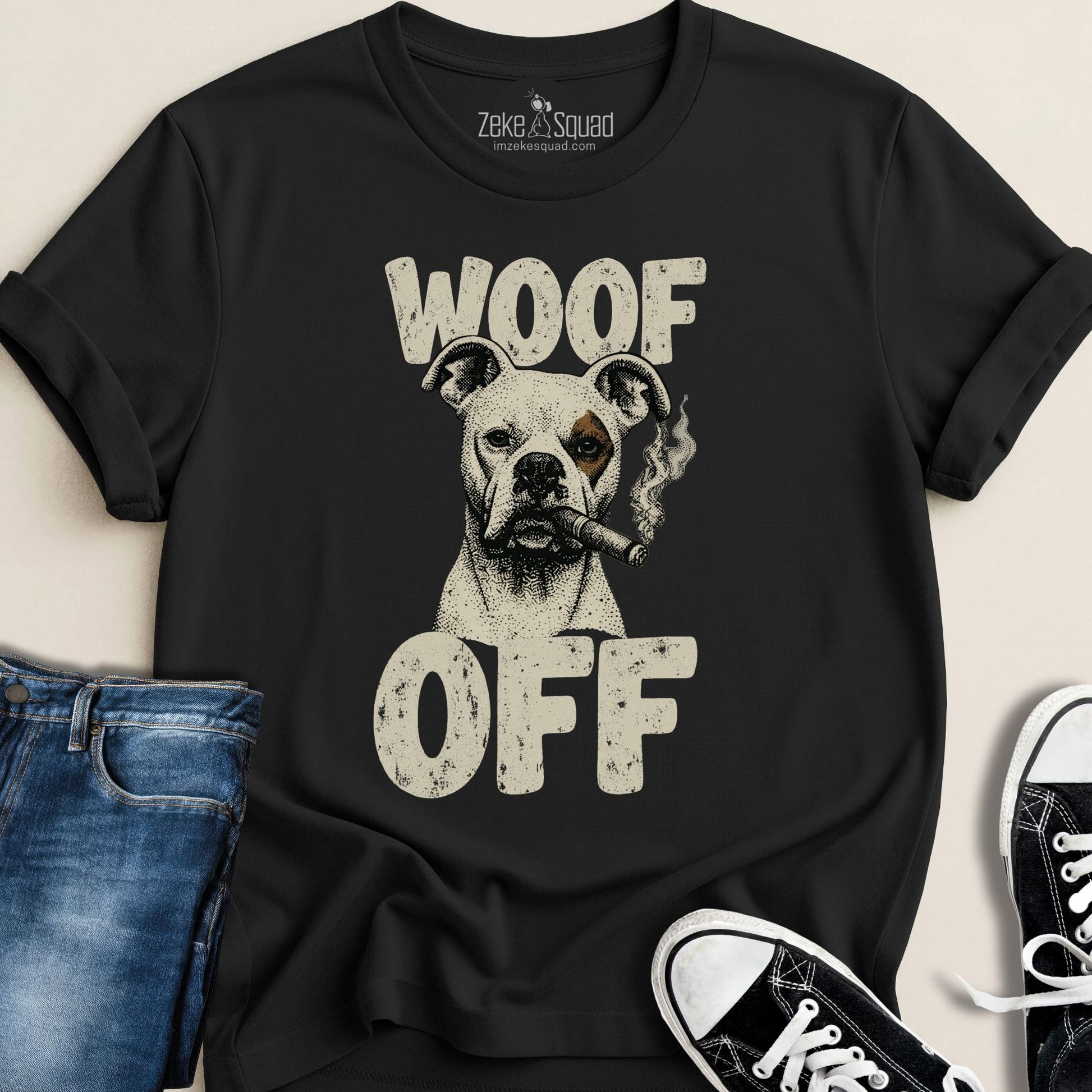 Woof Off ft. Zeke in Business Casual T-shirt - Zeke Squad