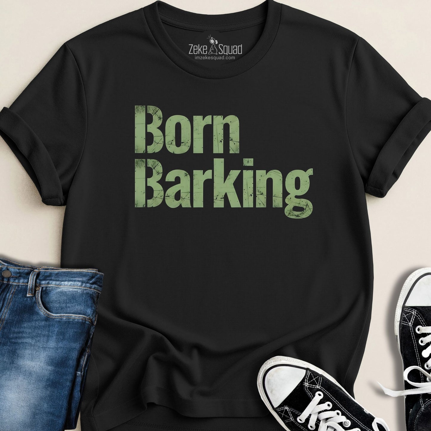 Born Barking T-shirt - Zeke Squad