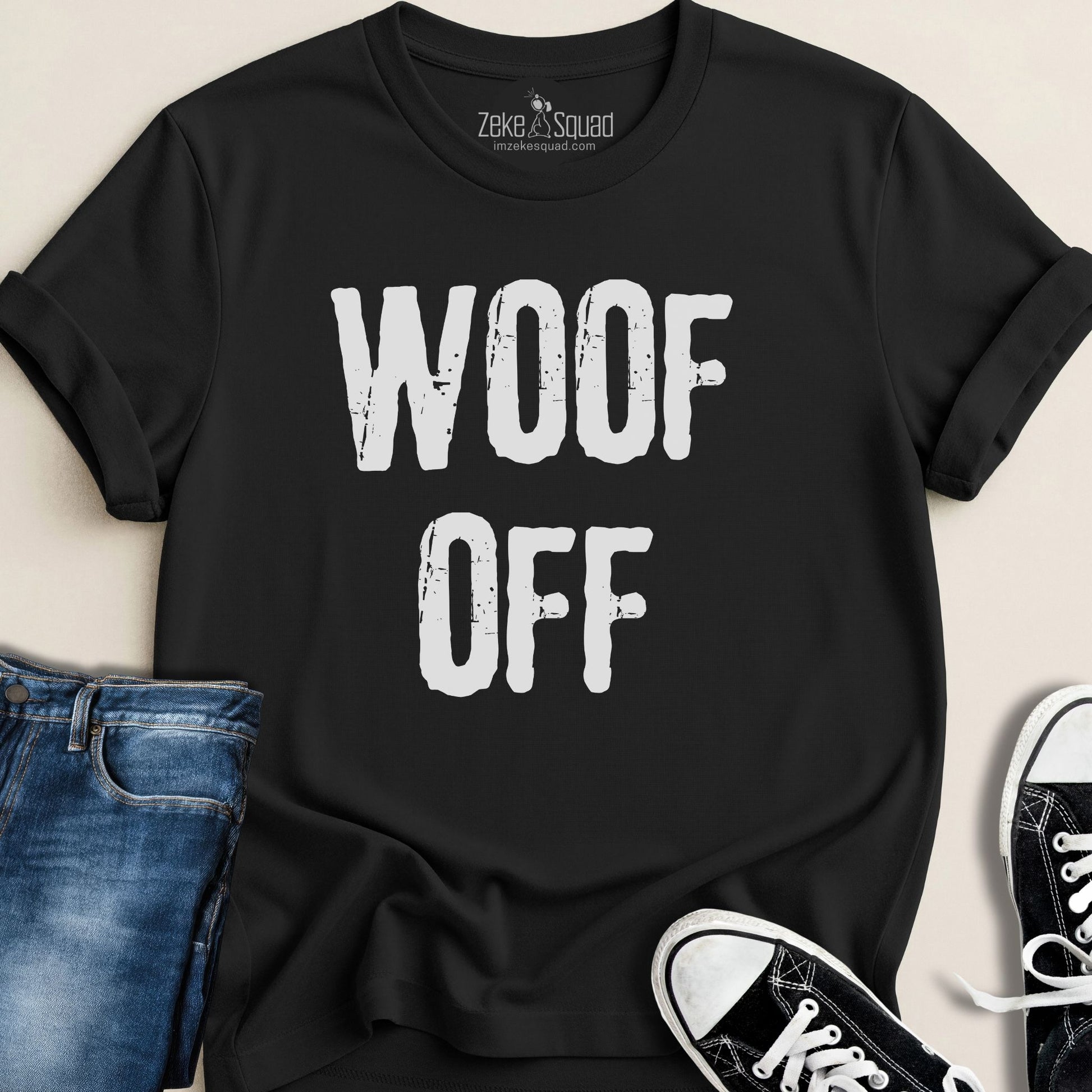 Woof Off Grunge Style T-shirt - Zeke Squad