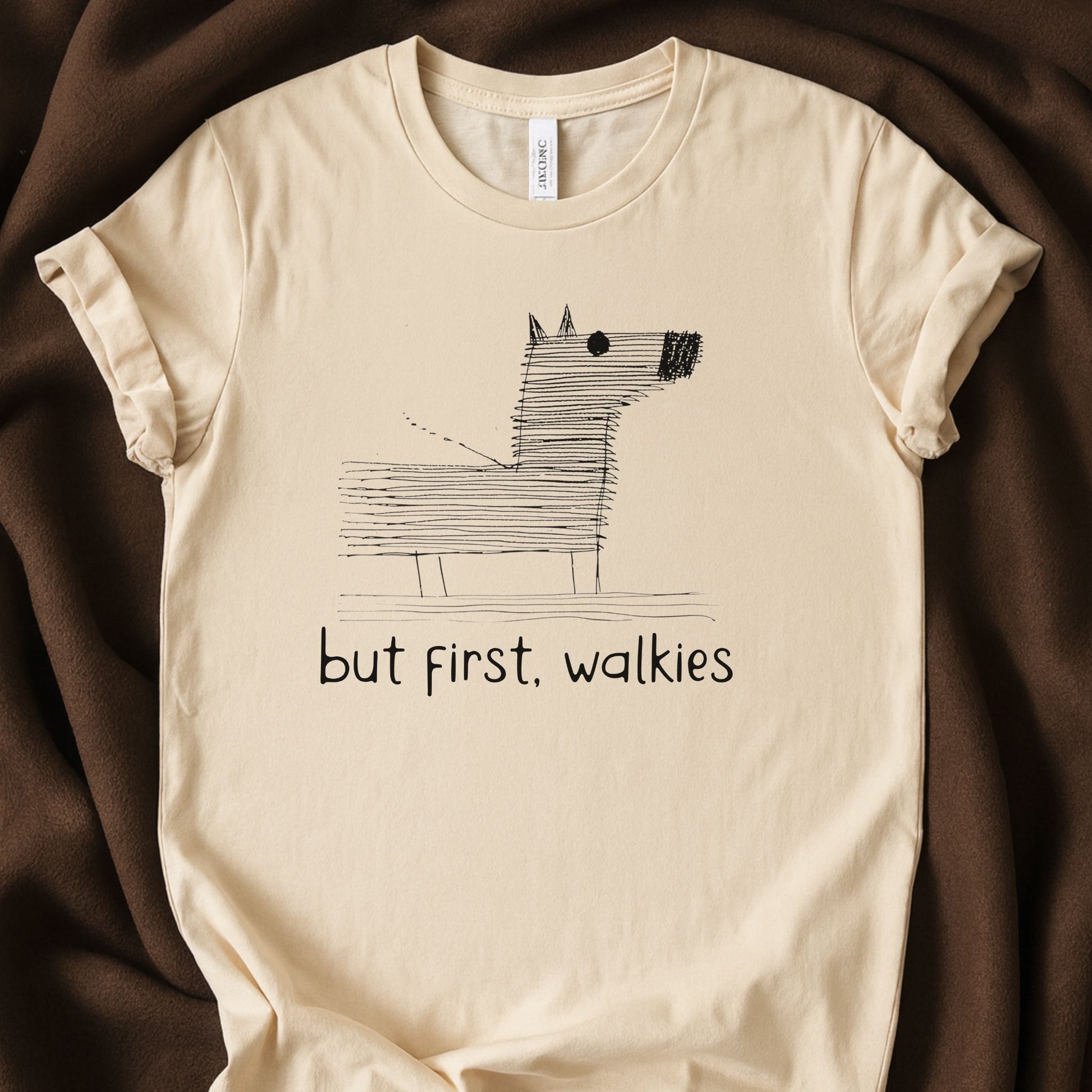 But First, Walkies T-Shirt | Cute Dog Lover Tee - Zeke Squad