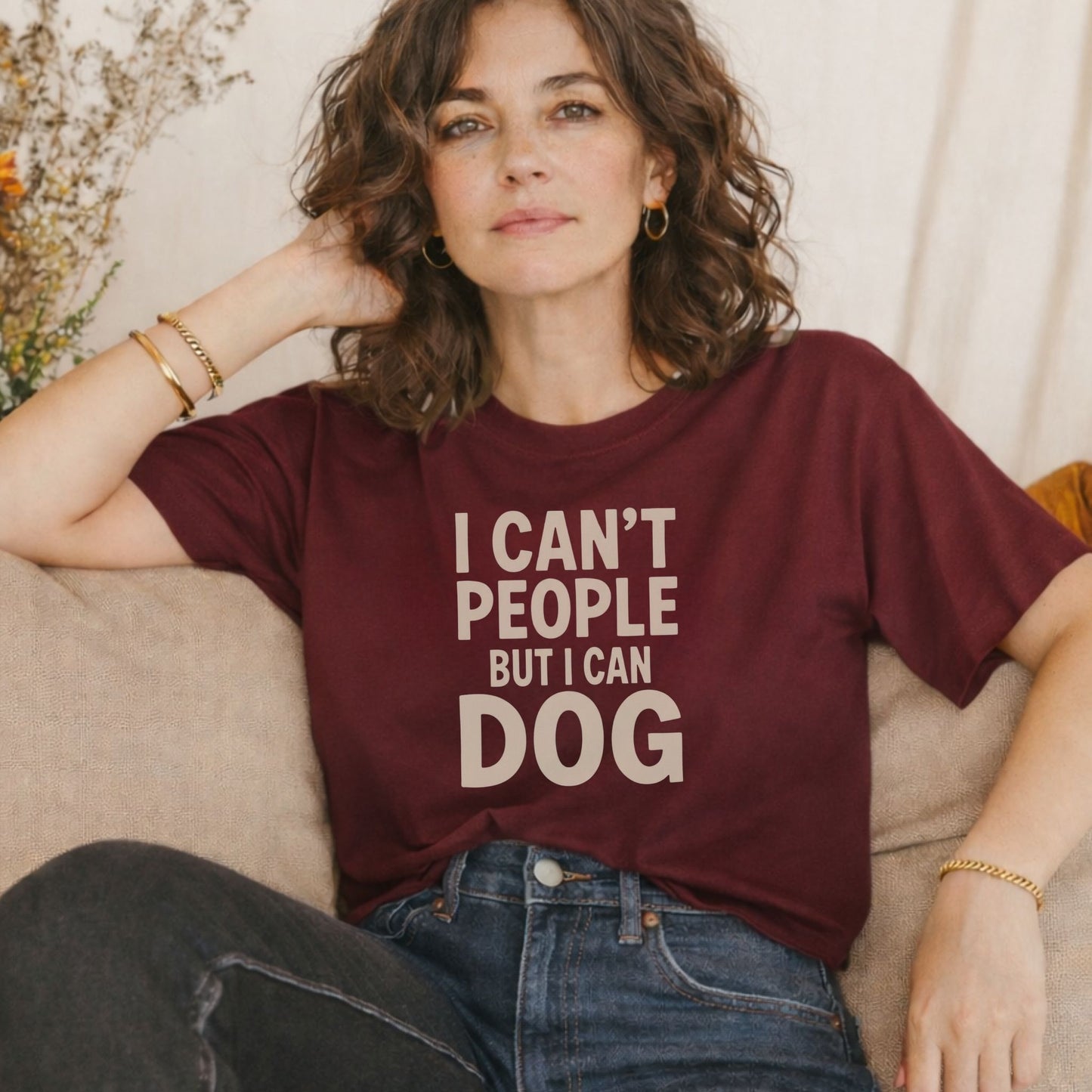 I Can't People but I Can Dog T-shirt | Dog Lover Introvert Tee - Zeke Squad