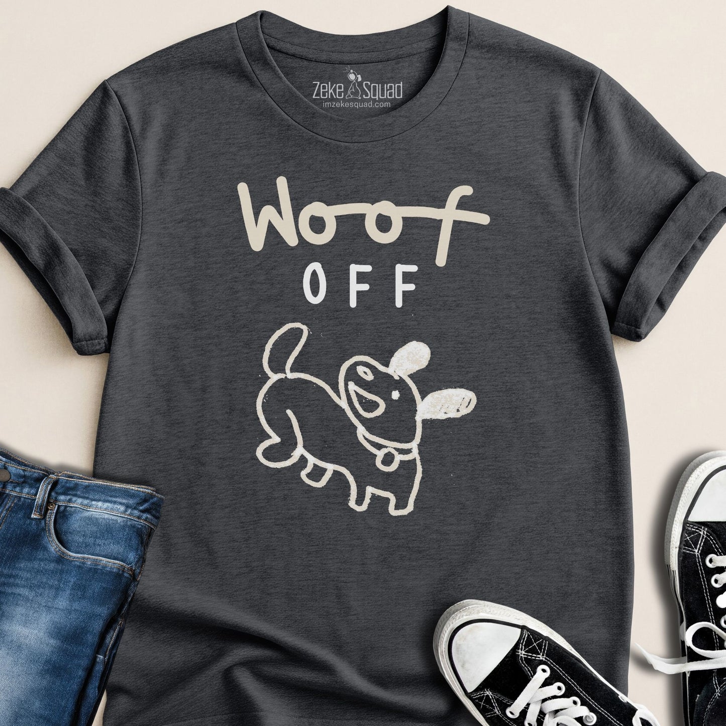 Woof Off Feisty Pup T-shirt - Zeke Squad