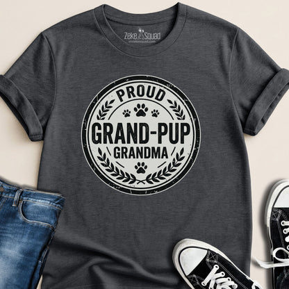 Proud Grand - pup Grandma T-shirt - Zeke Squad