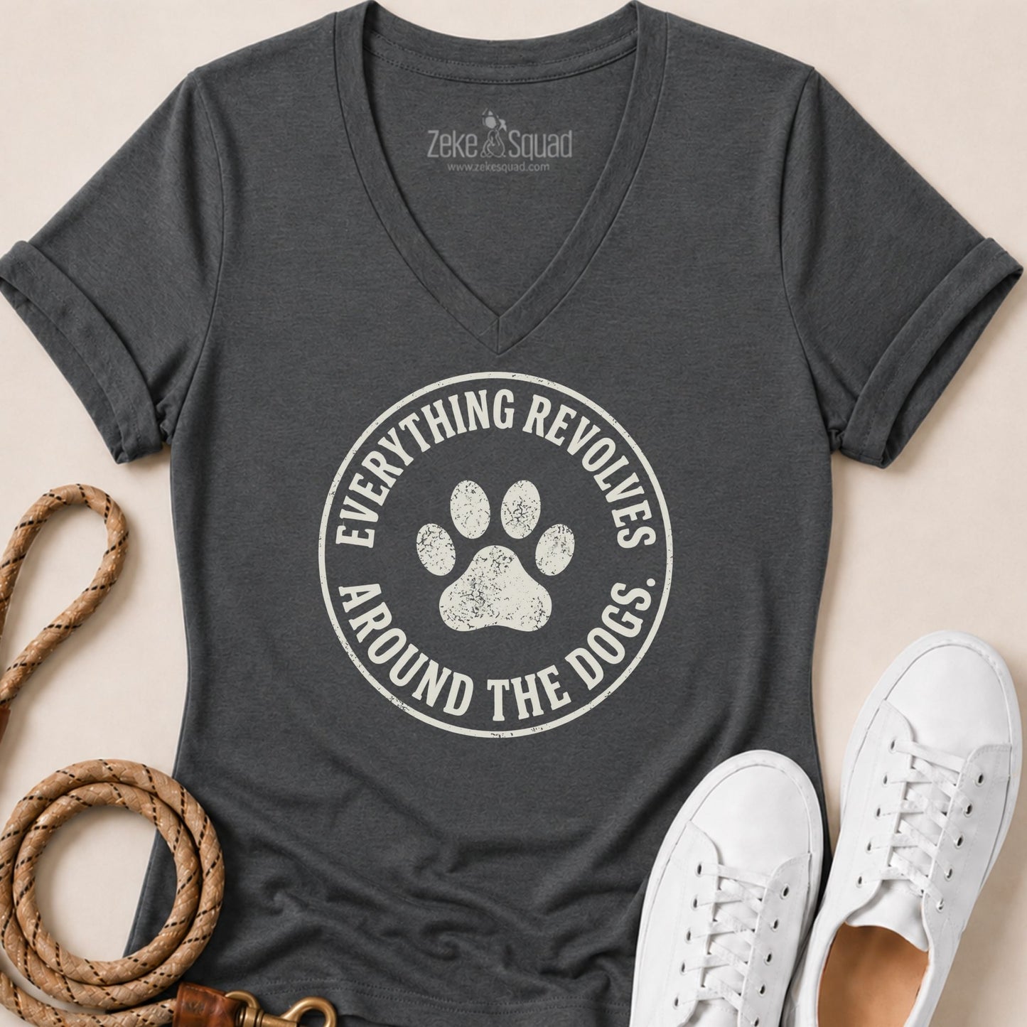 Everything Revolves Around the Dogs V-Neck