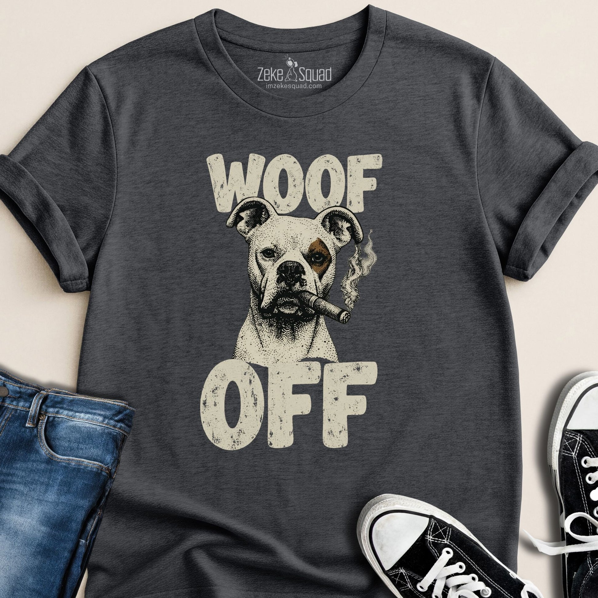 Woof Off ft. Zeke in Business Casual T-shirt - Zeke Squad