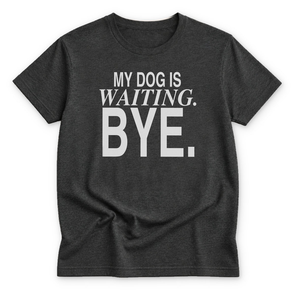 My Dog is Waiting. Bye T-shirt - Zeke Squad