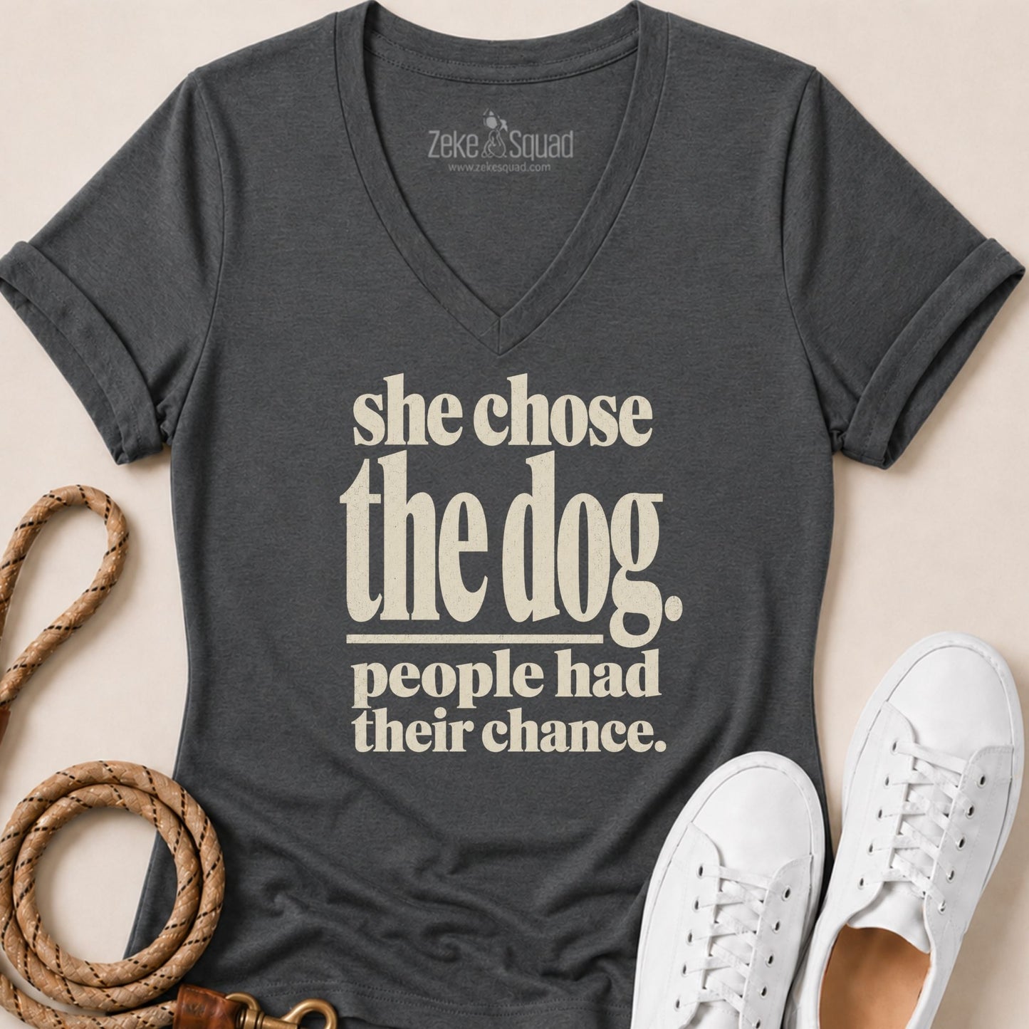 She Chose the Dog. People Had Their Chance V-Neck