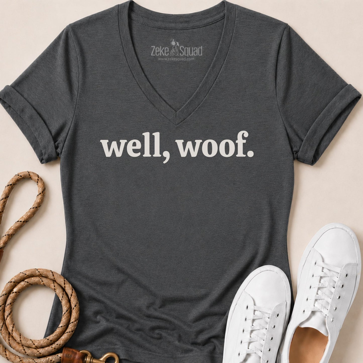 Well, Woof Women's V-neck - Zeke Squad