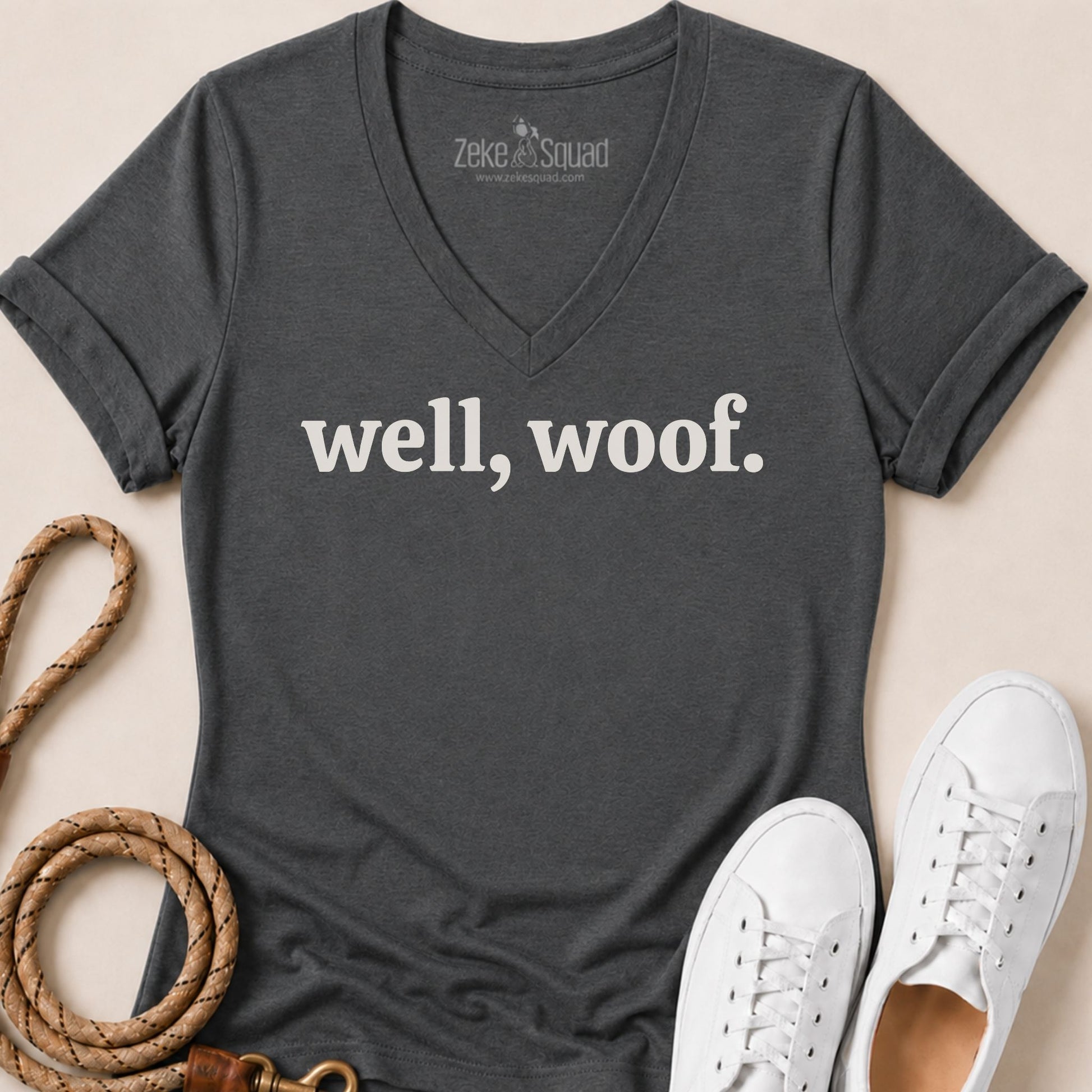 Well, Woof Women's V-neck - Zeke Squad