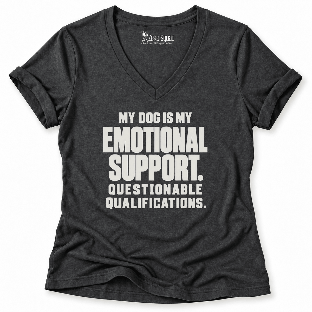 Emotional Support Women's V-neck - Zeke Squad