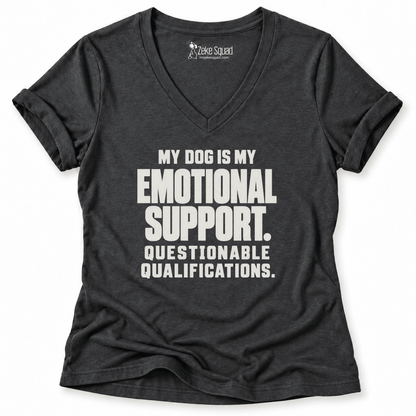 Emotional Support Women's V-neck - Zeke Squad
