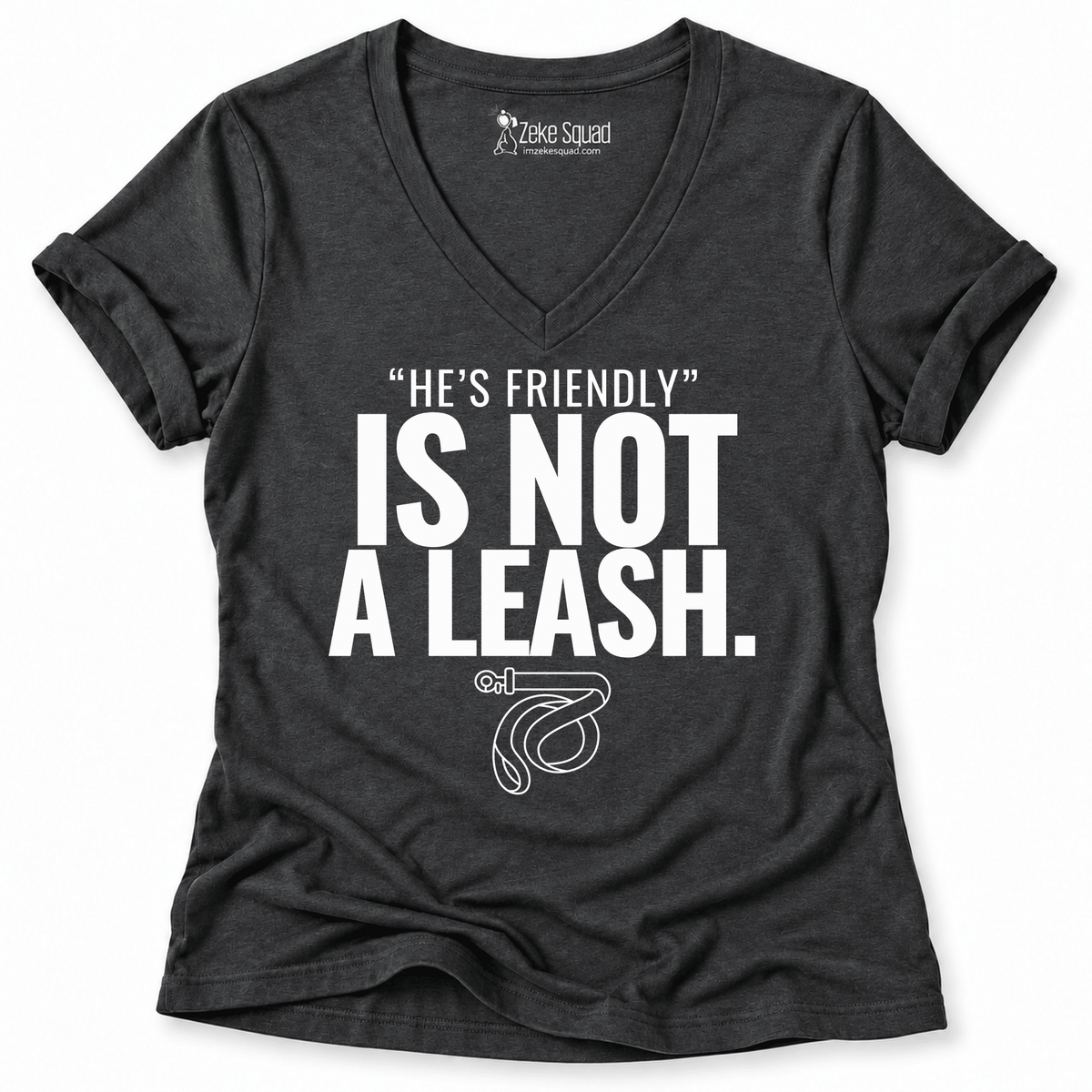 He's Friendly Women's V-neck - Zeke Squad