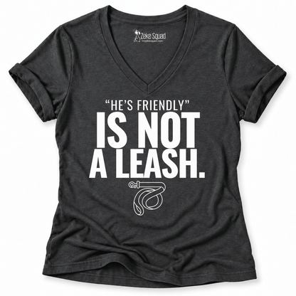 He's Friendly Women's V-neck - Zeke Squad