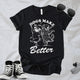 Unisex Zeke Squad T-shirt with the quote “Dogs make my life better” for dog lovers and pet parents.
