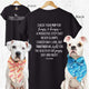 Unisex Zeke Squad front-and-back T-shirt with logo on front and the awareness phrase “Check your pup for lumps and bumps, a proactive step that never slumps” on the back.

