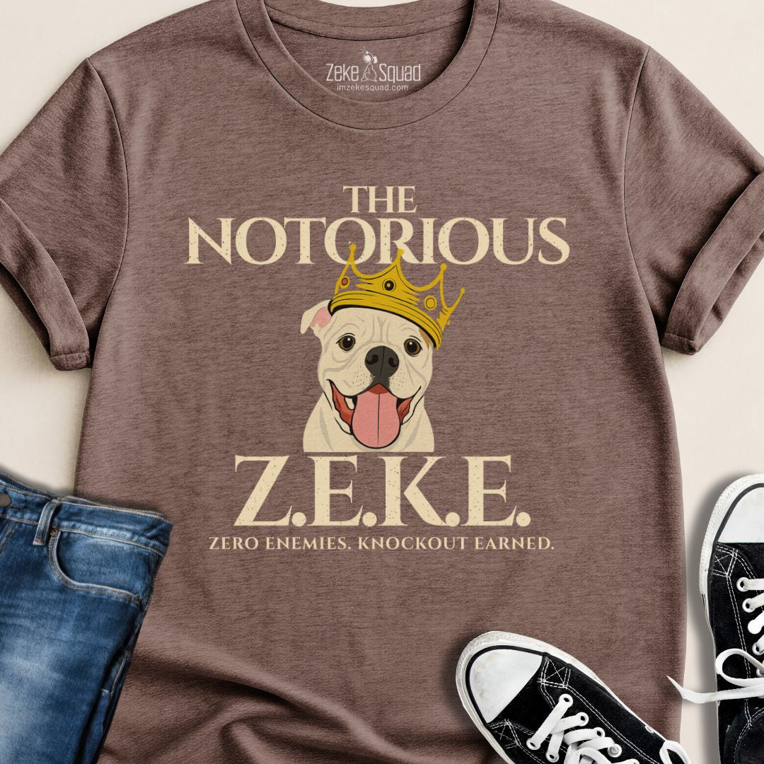 The Notorious Zeke T-Shirt Canine Cancer Awareness - Zeke Squad
