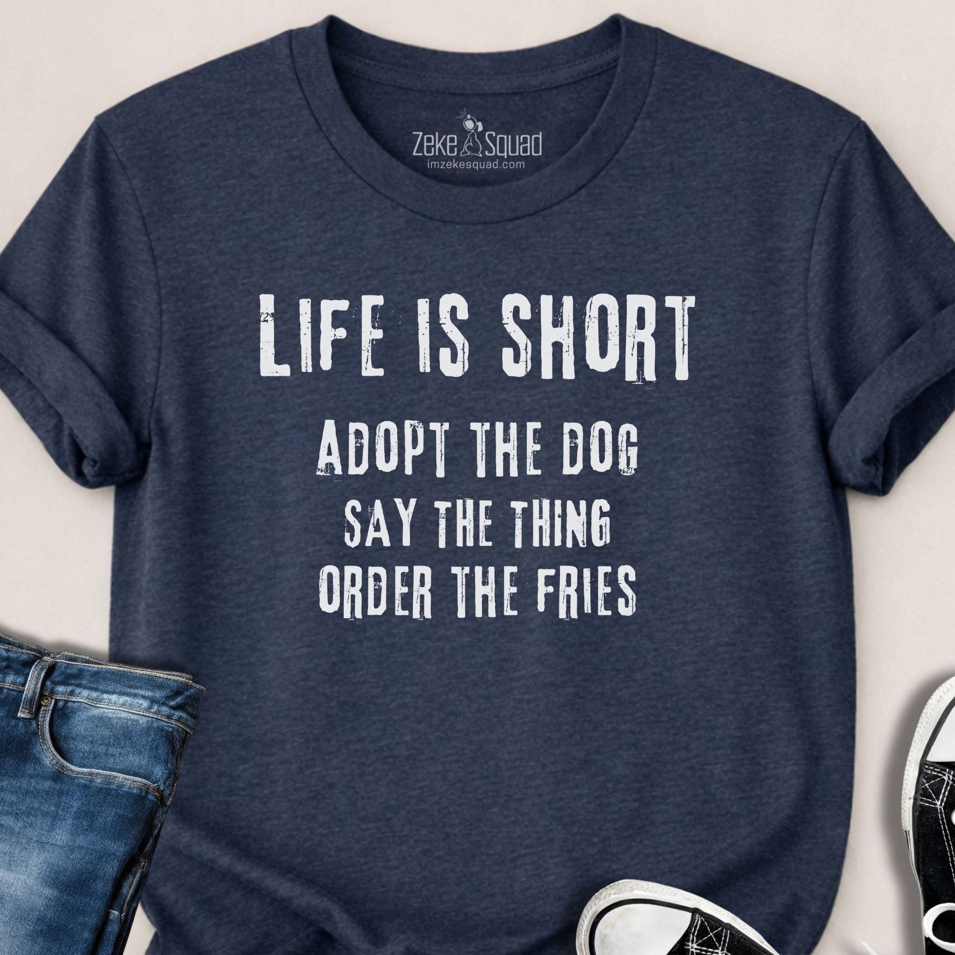 Adopt the Dog T-shirt - Zeke Squad