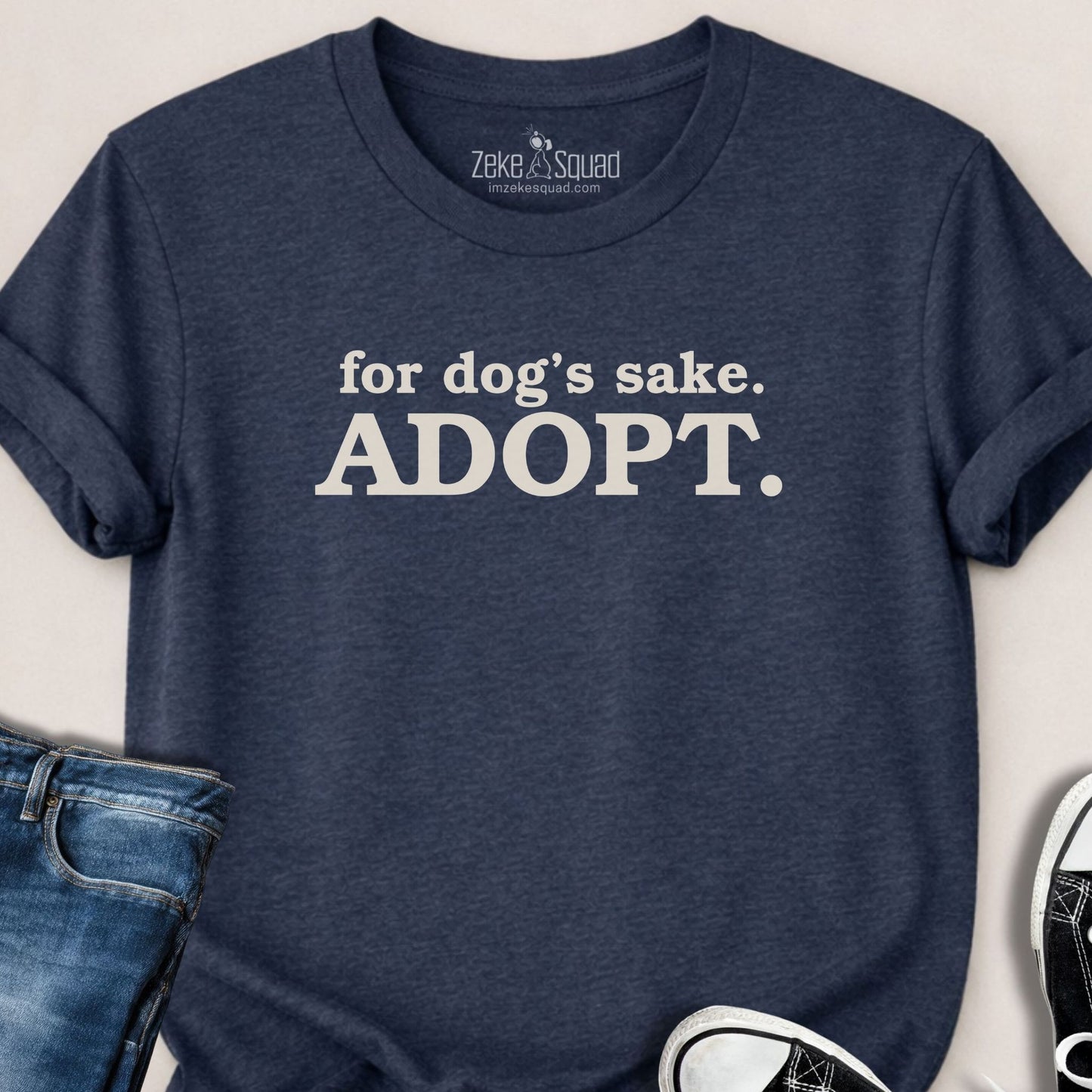 For Dog's Sake. Adopt T-shirt