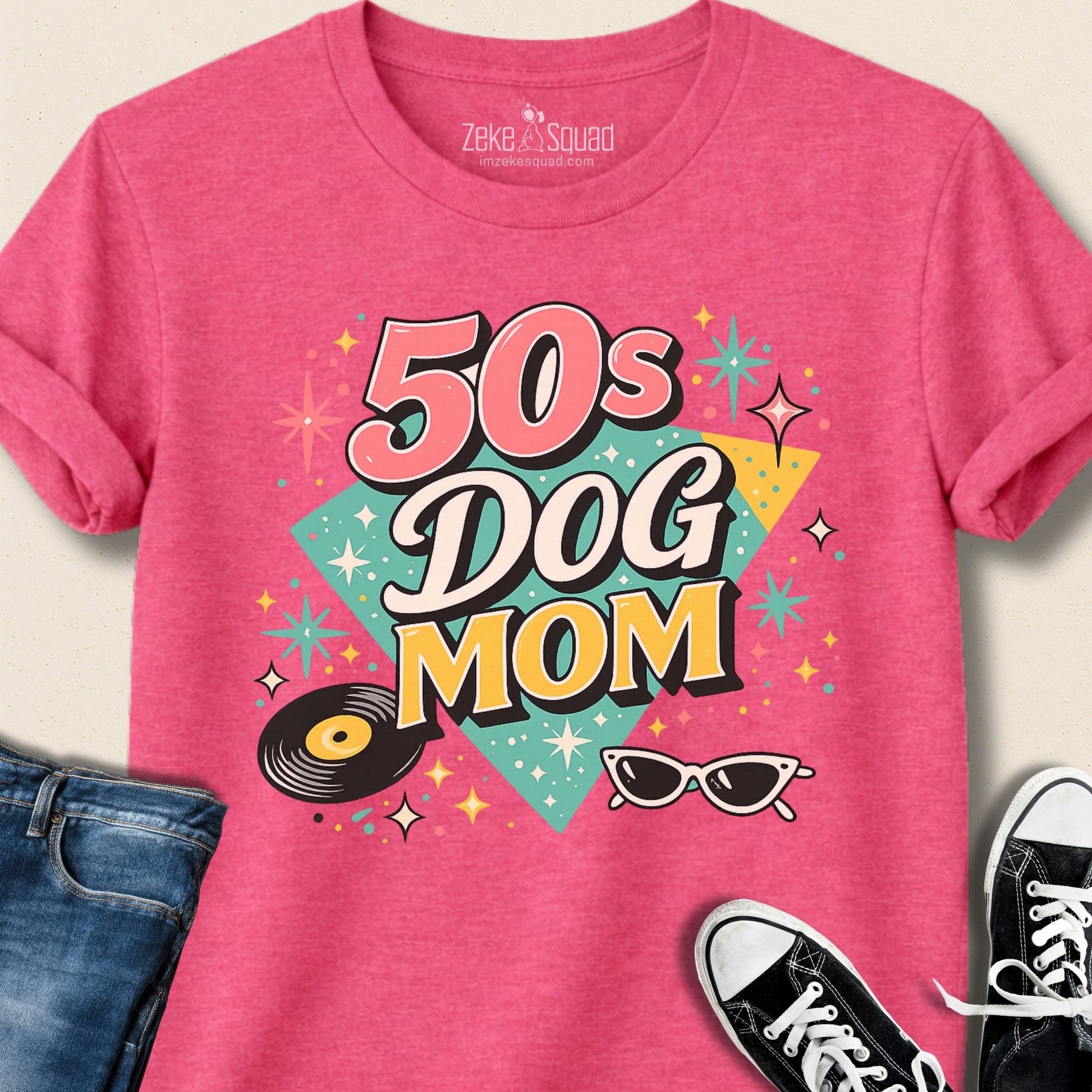 50s Dog Mom T-shirt - Zeke Squad