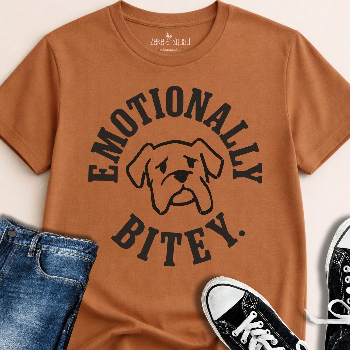 Emotionally Bitey True Story T-shirt - Zeke Squad