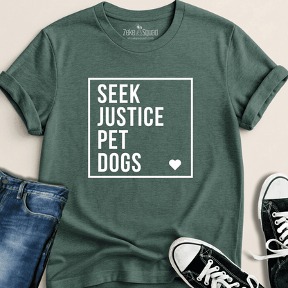 Seek Justice Pet Dogs T-shirt - Zeke Squad