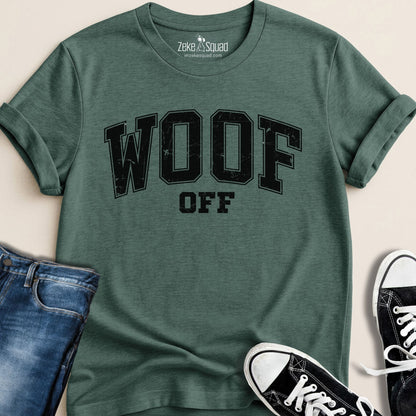 Woof Off Collegiate Style T-shirt - Zeke Squad