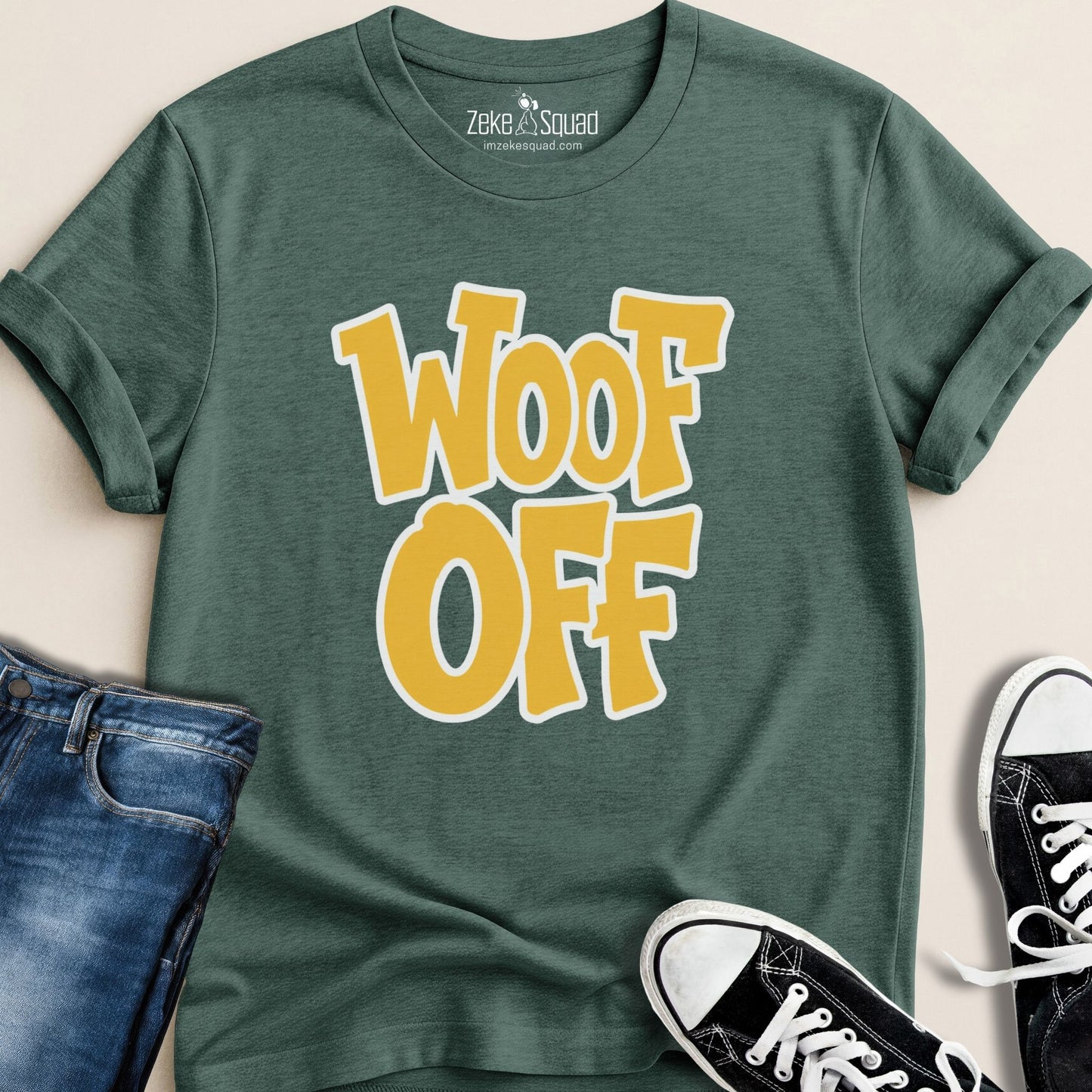 Woof Off Graffiti Style T-shirt - Zeke Squad