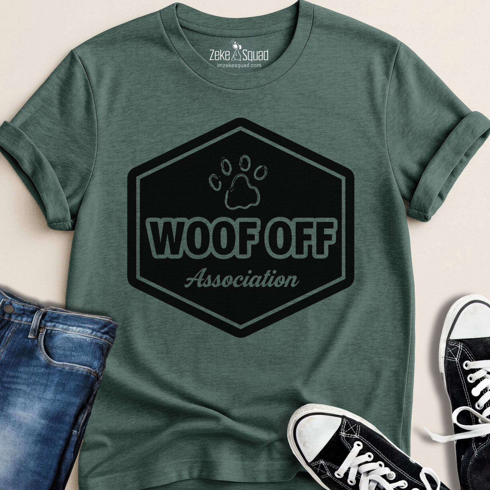 Woof Off Association T-shirt - Zeke Squad