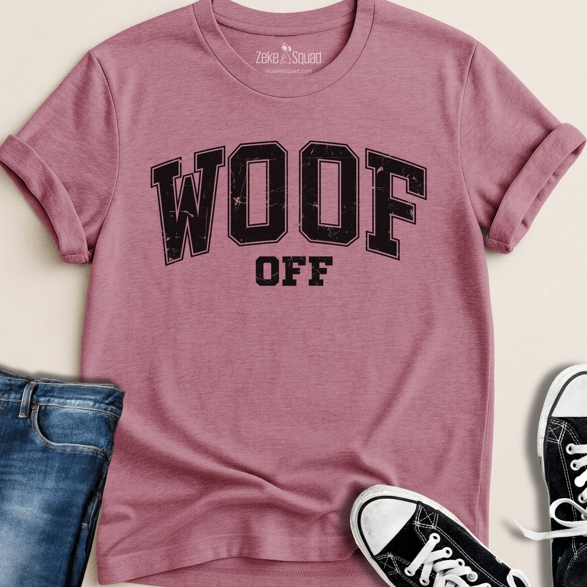 Woof Off Collegiate Style T-shirt - Zeke Squad