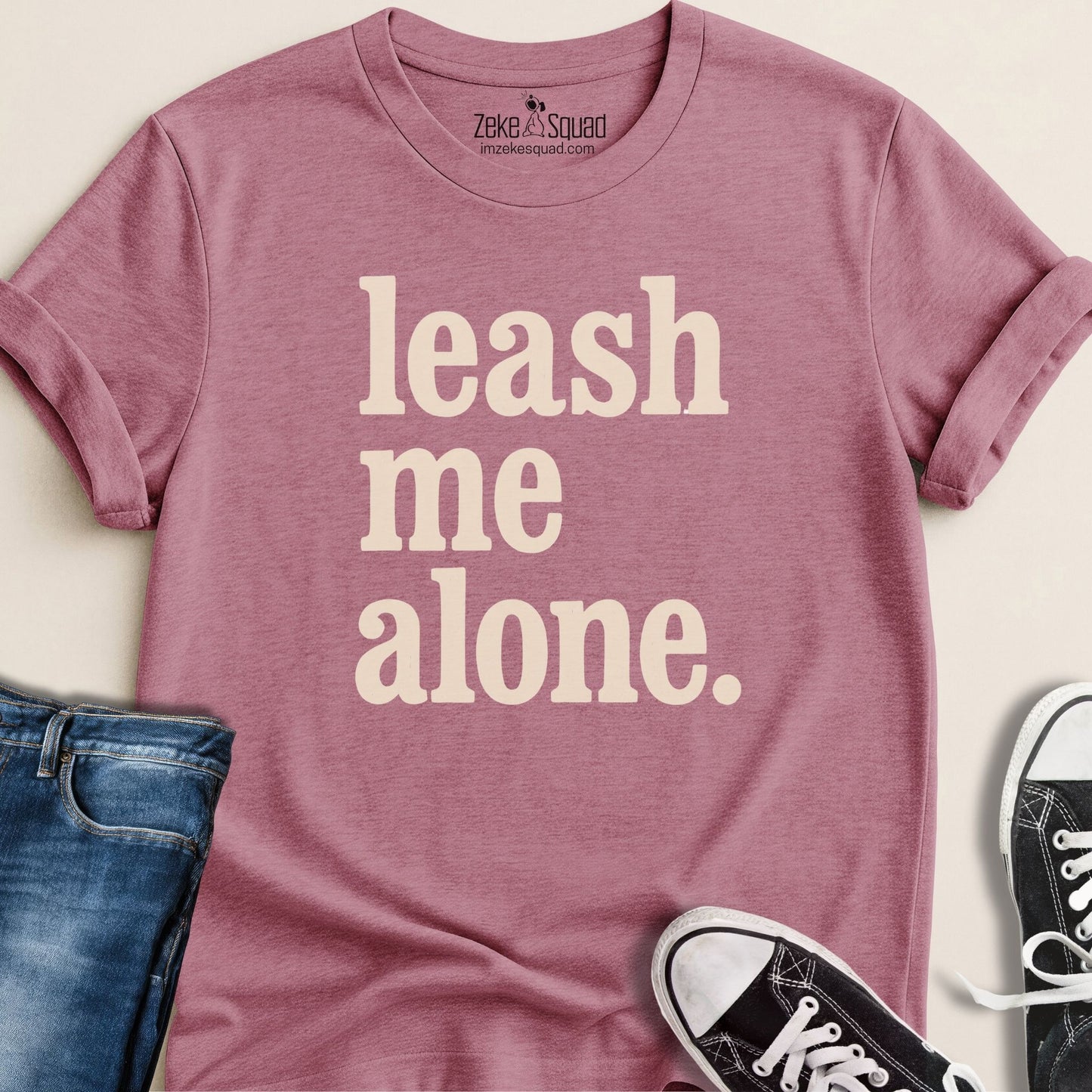 Leash Me Alone Introvert T-shirt - Zeke Squad