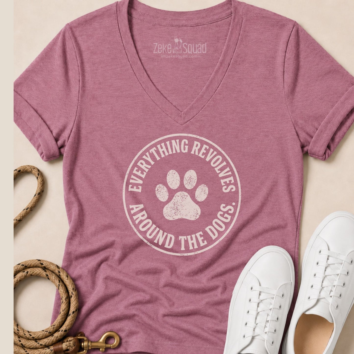 Everything Revolves Around the Dogs V-Neck